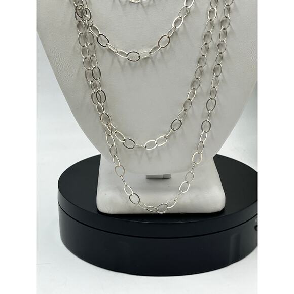 Providence Chain Company PC Sterling Silver Long Oval Link Chain Necklace 100” - Picture 11 of 15